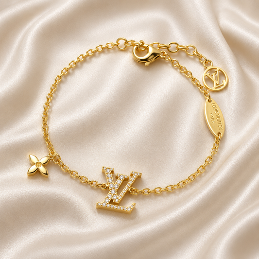 Bracelet signature dorée